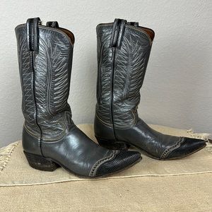 Vintage 1970s Tony Lama's El Paso Black Label Cowboy Boots Women’s Size 6